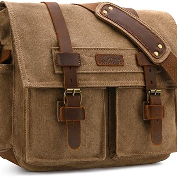 Kattee Bags Brand New Kattee Leather Canvas Messenger Bag Vintage